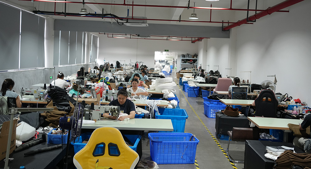 Furniture production line upholstery sewing welding assembly process China factory