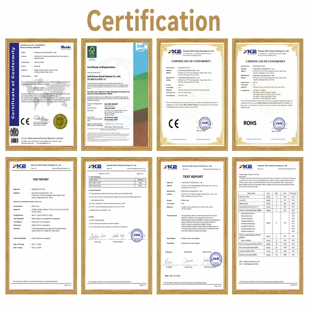 Factory certifications supporting reliable OEM linen upholstered accent chair manufacturing and global exports