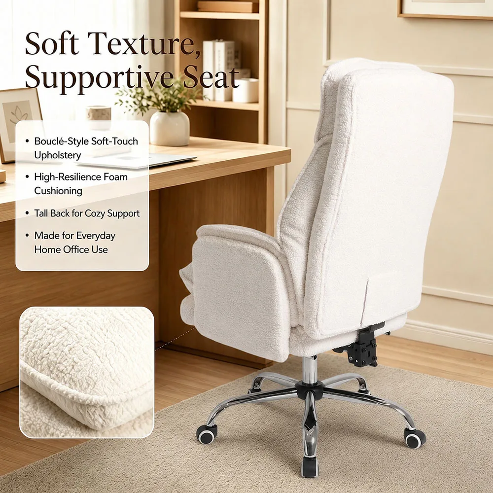 Sherpa Cross Legged Office Chair with Flip-Up Armrests Sherpa Cross Legged Office Chair with Flip-Up Armrests