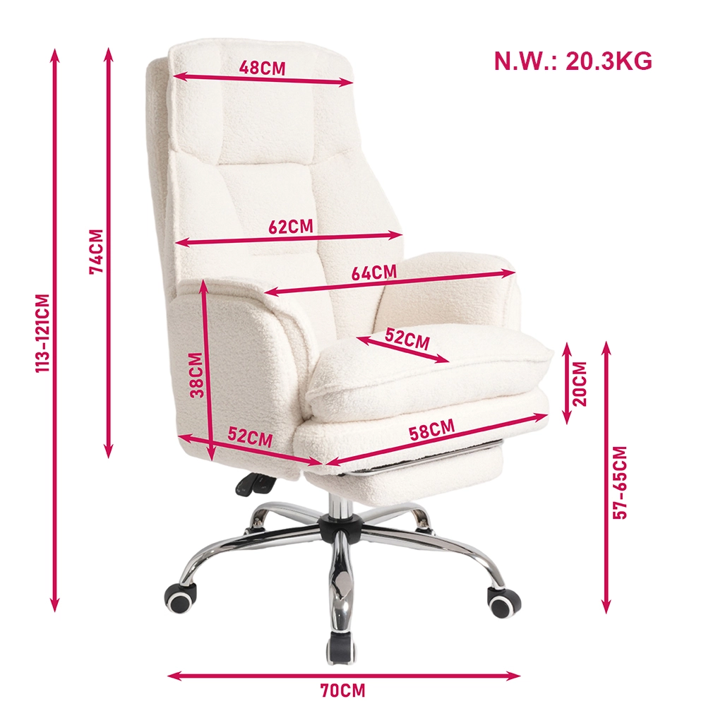 Sherpa Cross Legged Office Chair with Flip-Up Armrests Sherpa Cross Legged Office Chair with Flip-Up Armrests