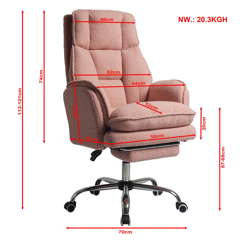 Modern Pink Sherpa Criss Cross Office Chair Modern Pink Sherpa Criss Cross Office Chair