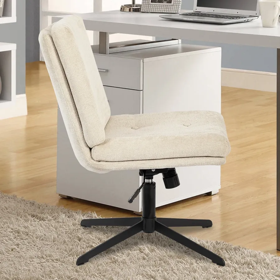Chenille Home Office Chair with Adjustable Backrest