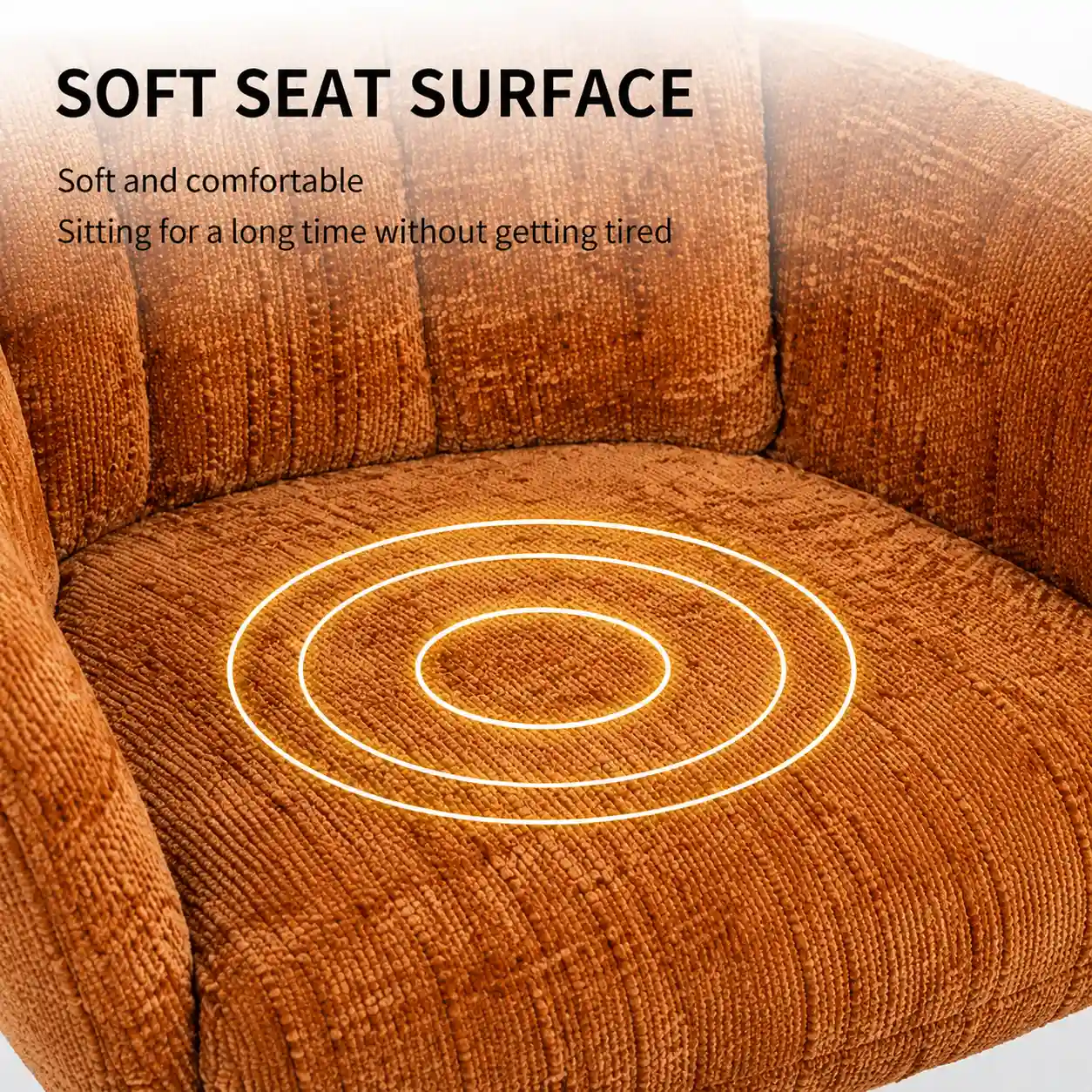 Chenille Upholstered Swivel Dining Chair with Armrests Chenille Upholstered Swivel Dining Chair with Armrests