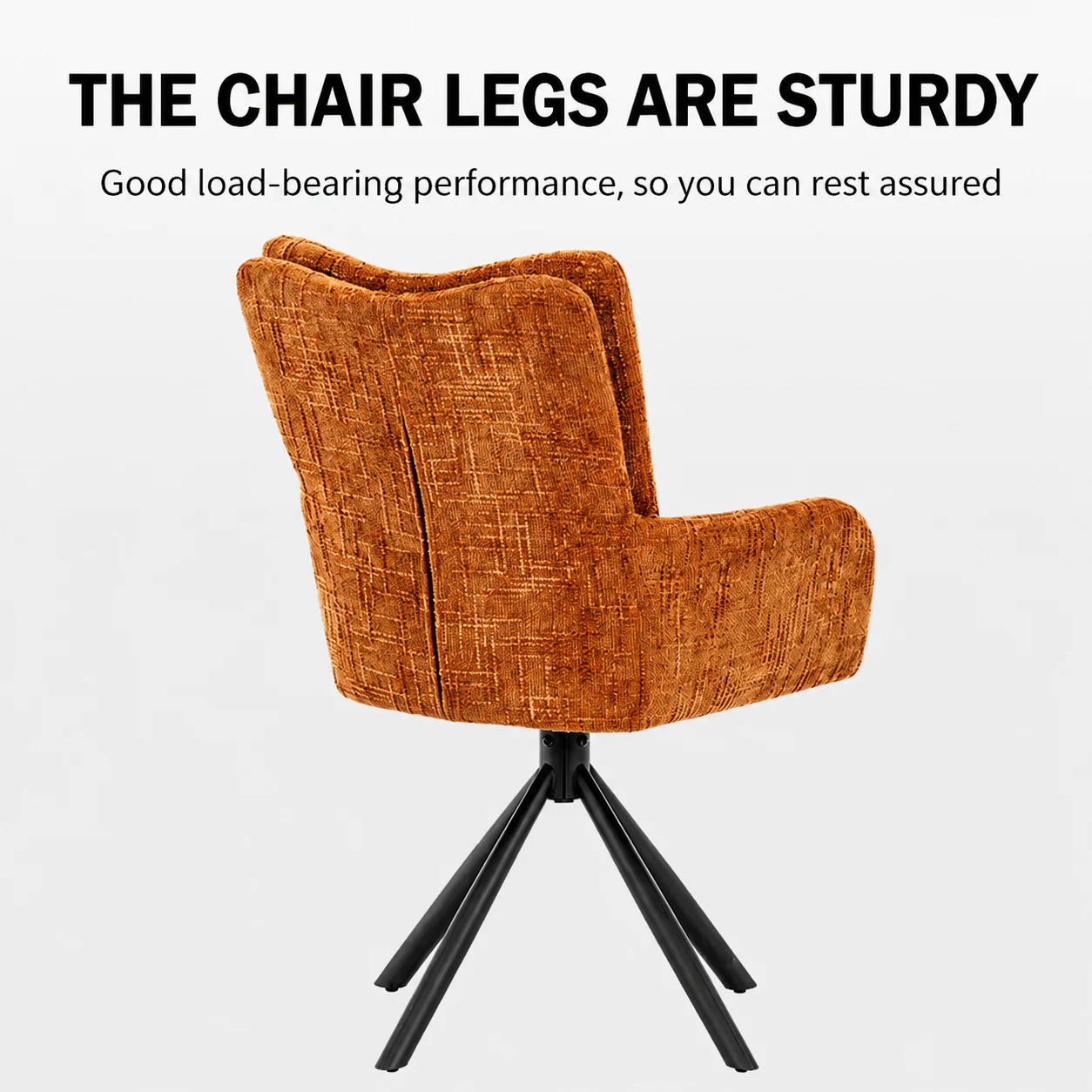 Chenille Upholstered Swivel Dining Chair with Armrests Chenille Upholstered Swivel Dining Chair with Armrests