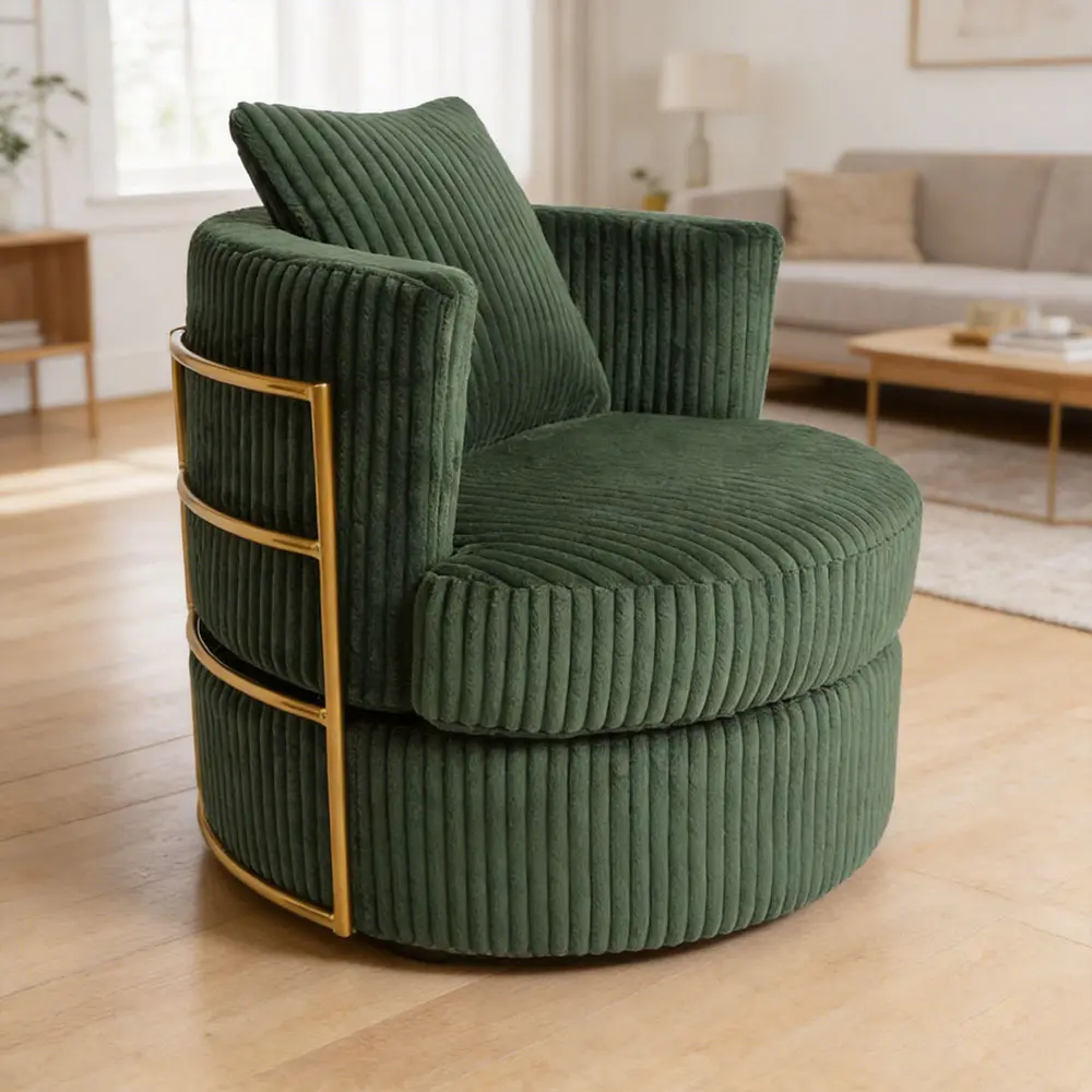 Modern Corduroy Compressed Foam Lounge Leisure Chair Modern Corduroy Compressed Foam Lounge Leisure Chair