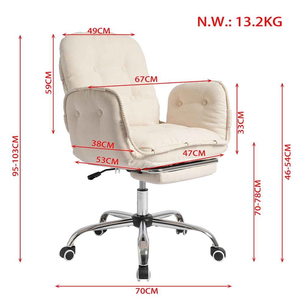 Linen Criss Cross Chair with Footrest | Home Office Chair Linen Criss Cross Chair with Footrest | Home Office Chair