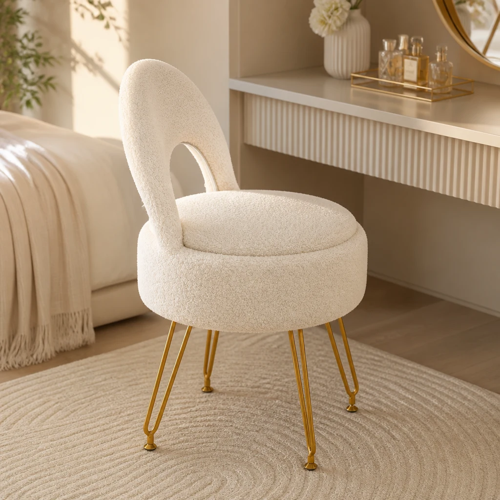 Modern Boucle Accent Chair with Hidden Storage for Home Modern Boucle Accent Chair with Hidden Storage for Home
