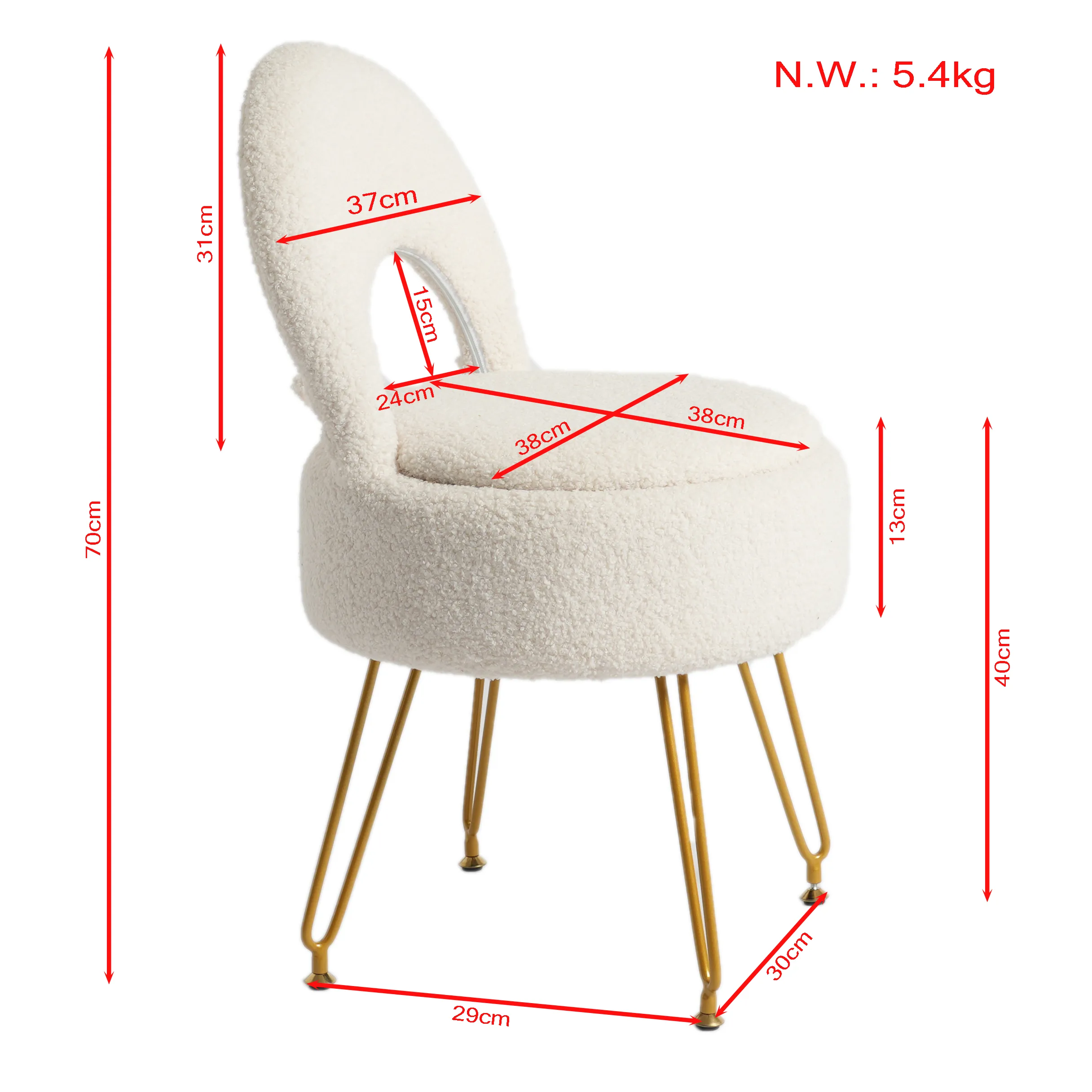 Modern Boucle Accent Chair with Hidden Storage for Home Modern Boucle Accent Chair with Hidden Storage for Home