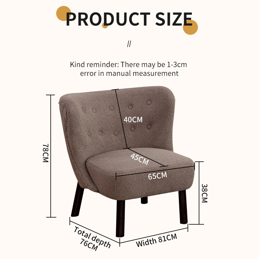 Modern Boucle Accent Chair with Curved Backrest Design Modern Boucle Accent Chair with Curved Backrest Design
