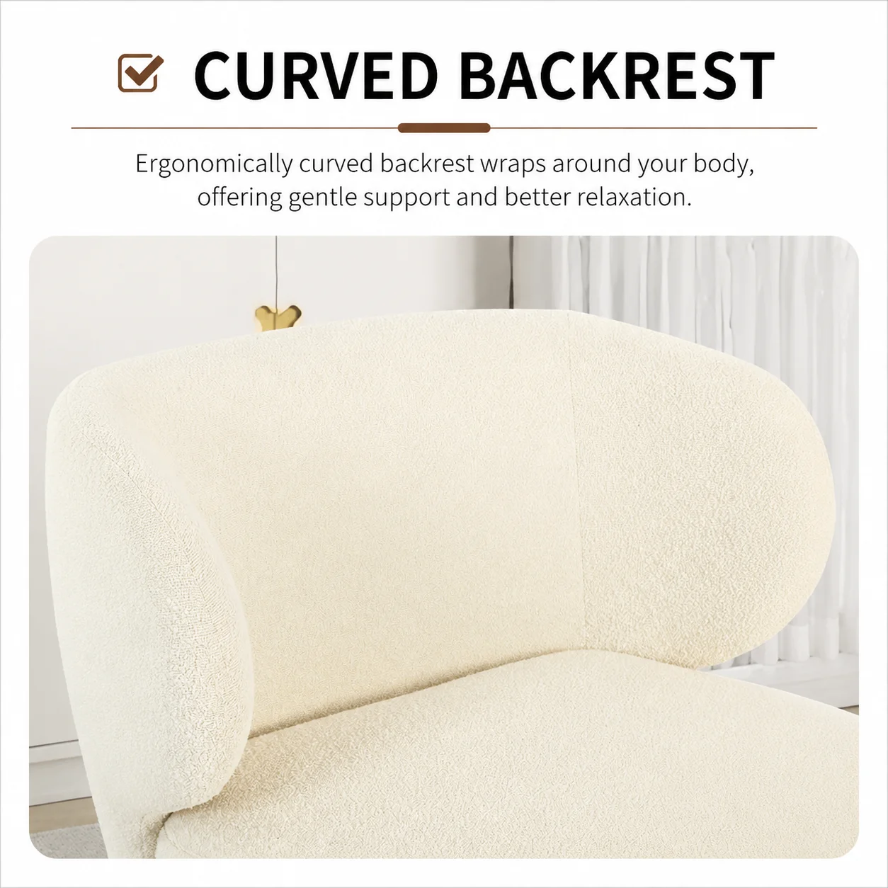 Modern Boucle Swivel Accent Chair for Living Room Modern Boucle Swivel Accent Chair for Living Room