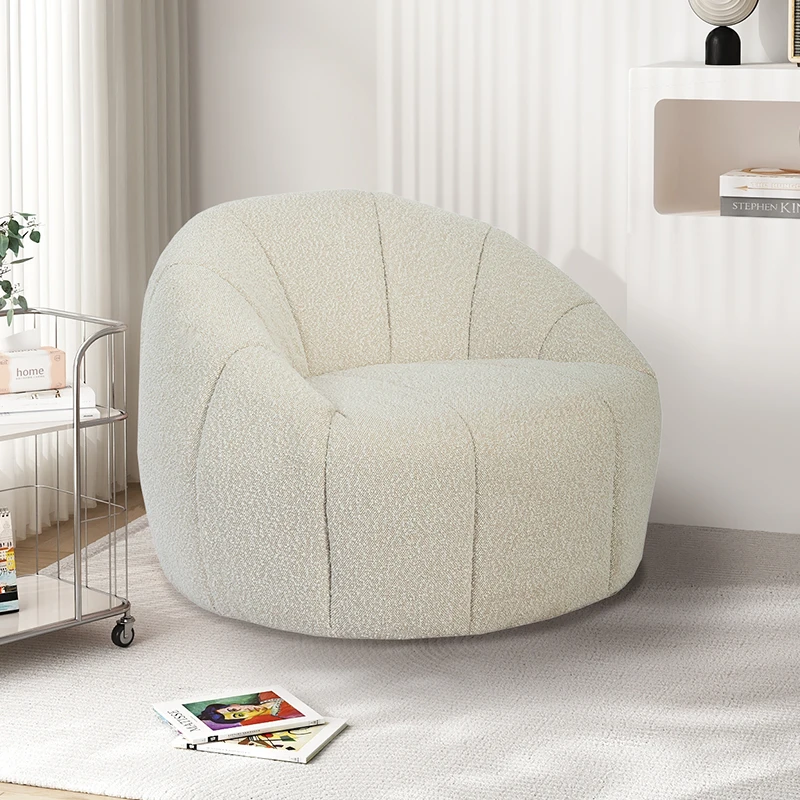 Modern Chenille Accent Chair with Curved High Back Design Modern Chenille Accent Chair with Curved High Back Design