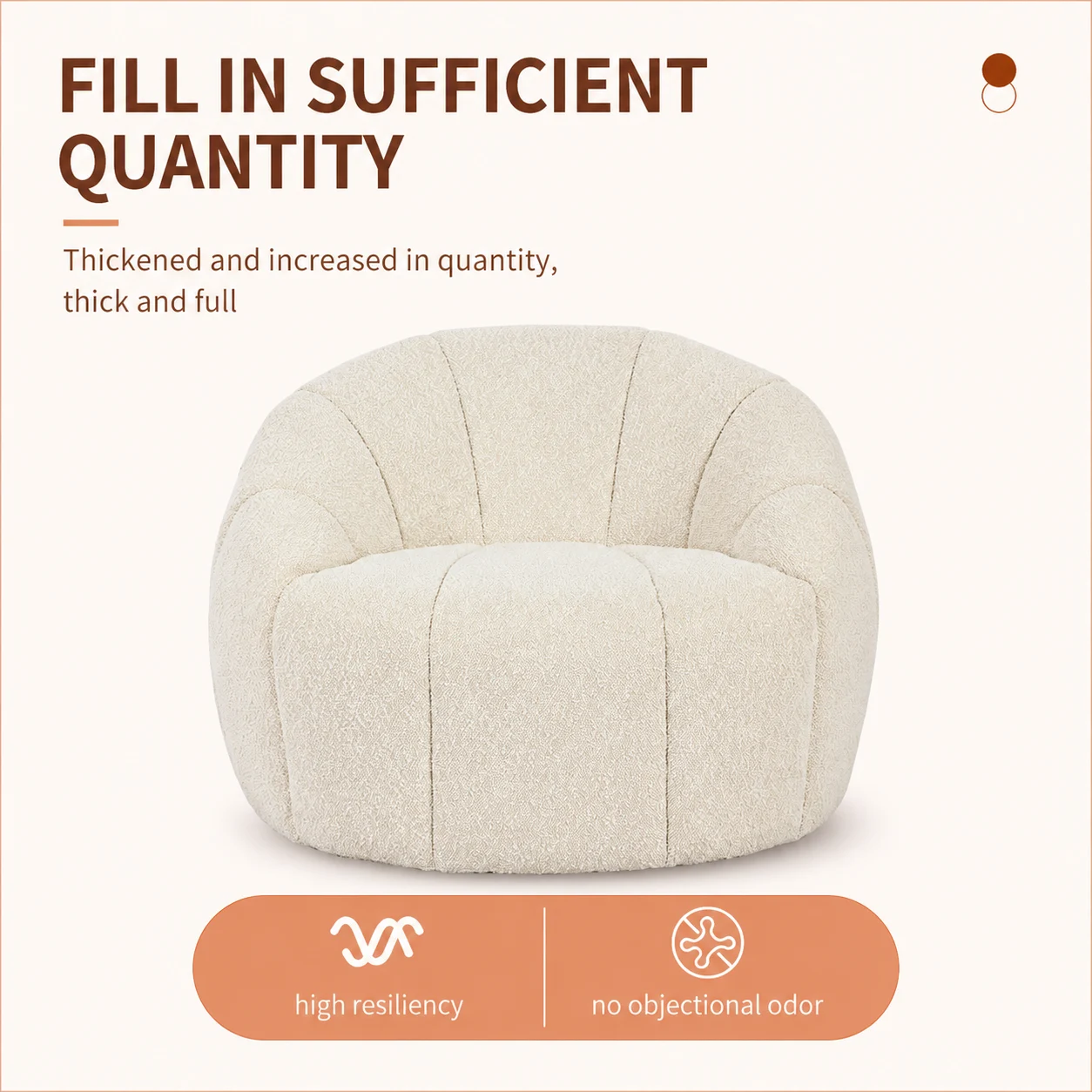 Modern Chenille Accent Chair with Curved High Back Design Modern Chenille Accent Chair with Curved High Back Design