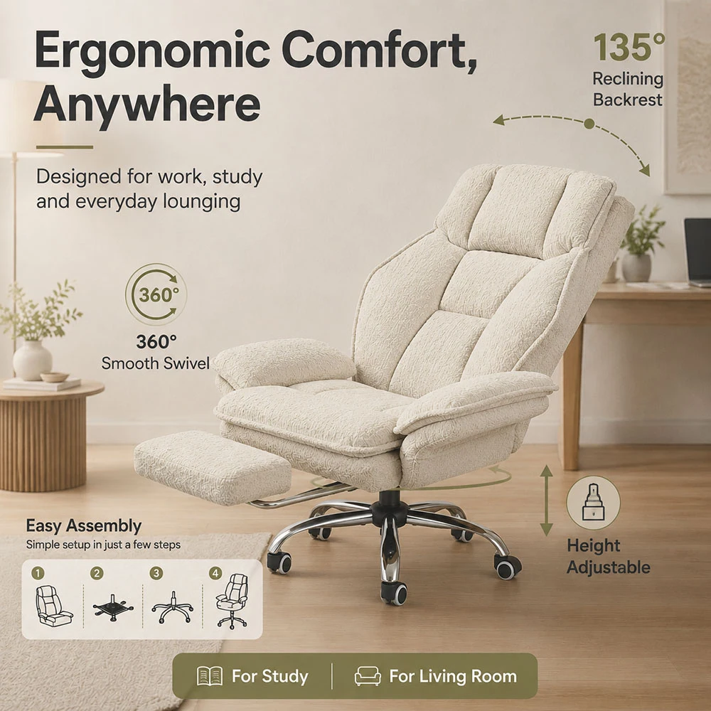 Modern Chenille Criss Cross Home Office Chair with Flip-Up Armrests Modern Chenille Criss Cross Home Office Chair with Flip-Up Armrests