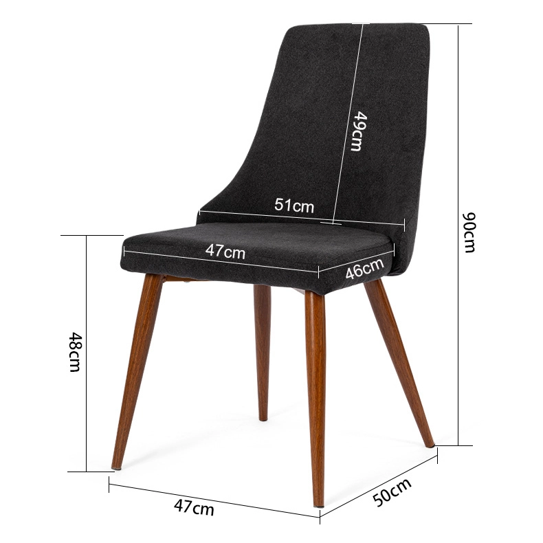 Modern Fabric Dining Chair with Wooden Legs for Home Modern Fabric Dining Chair with Wooden Legs for Home