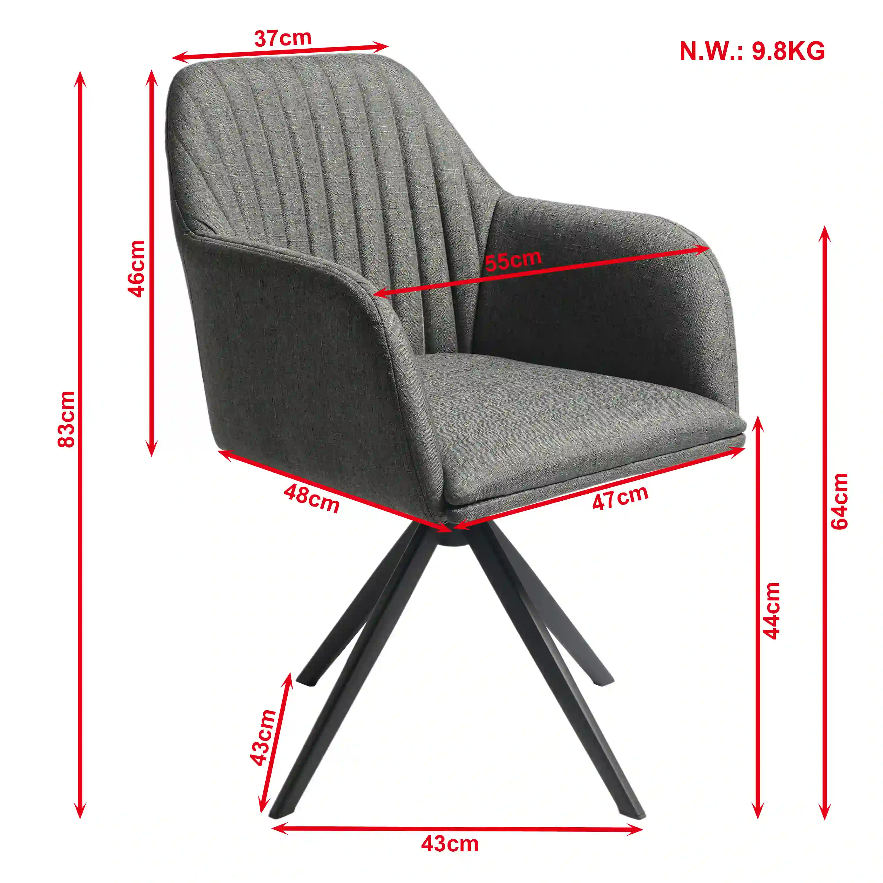 Modern Linen Accent Chair with Upholstered Armrest Modern Linen Accent Chair with Upholstered Armrest
