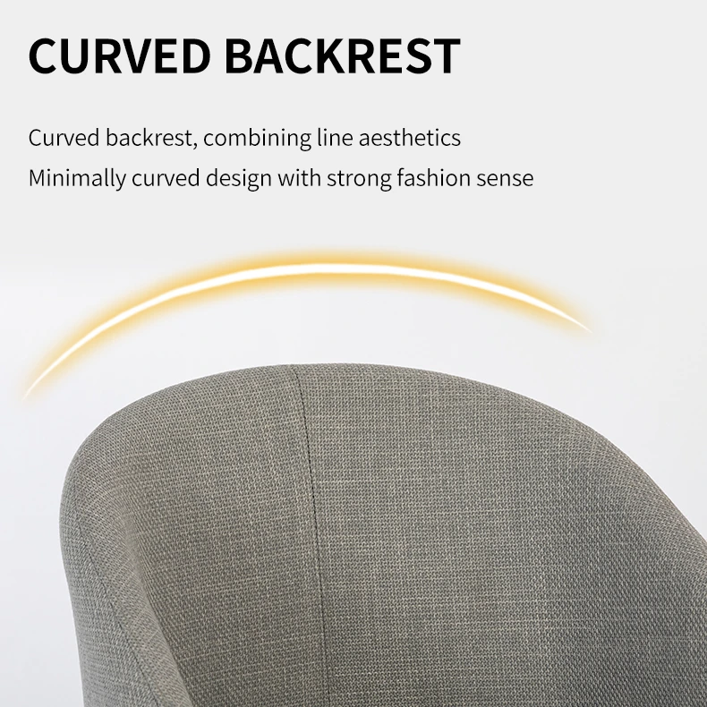 Modern Linen Fabric Dining Chair with Wooden Legs Modern Linen Fabric Dining Chair with Wooden Legs