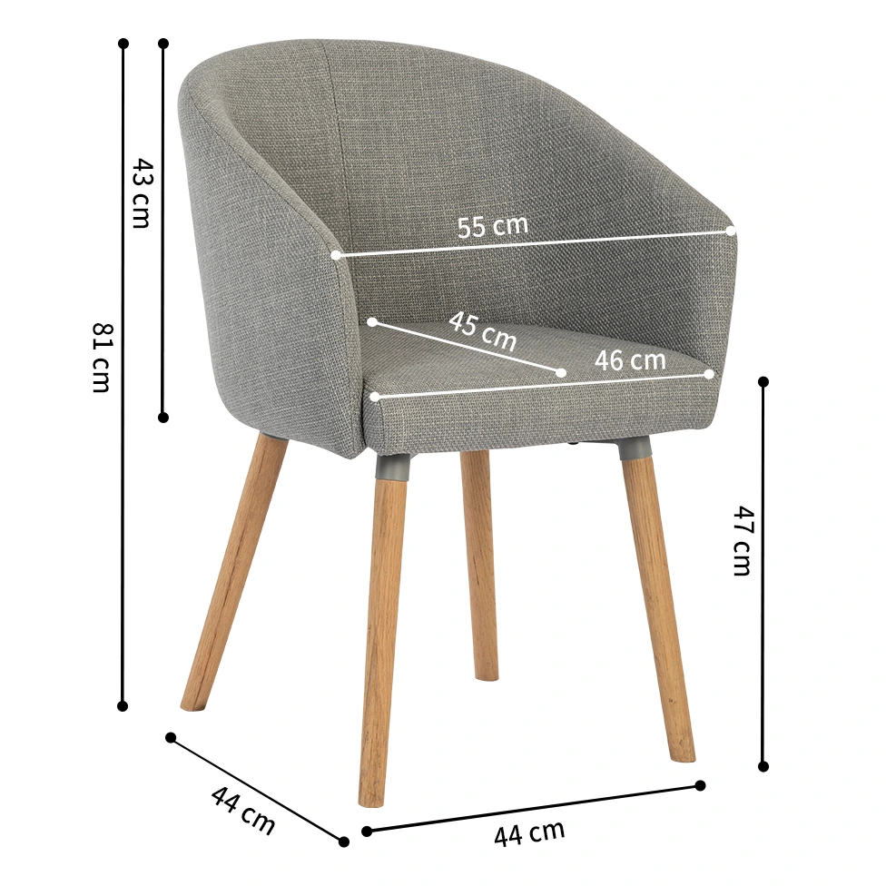 Modern Linen Fabric Dining Chair with Wooden Legs Modern Linen Fabric Dining Chair with Wooden Legs