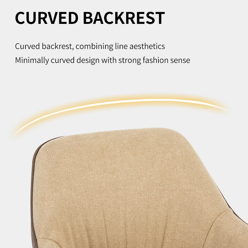 Modern Linen Upholstered Dining Chair with Wooden Legs Modern Linen Upholstered Dining Chair with Wooden Legs