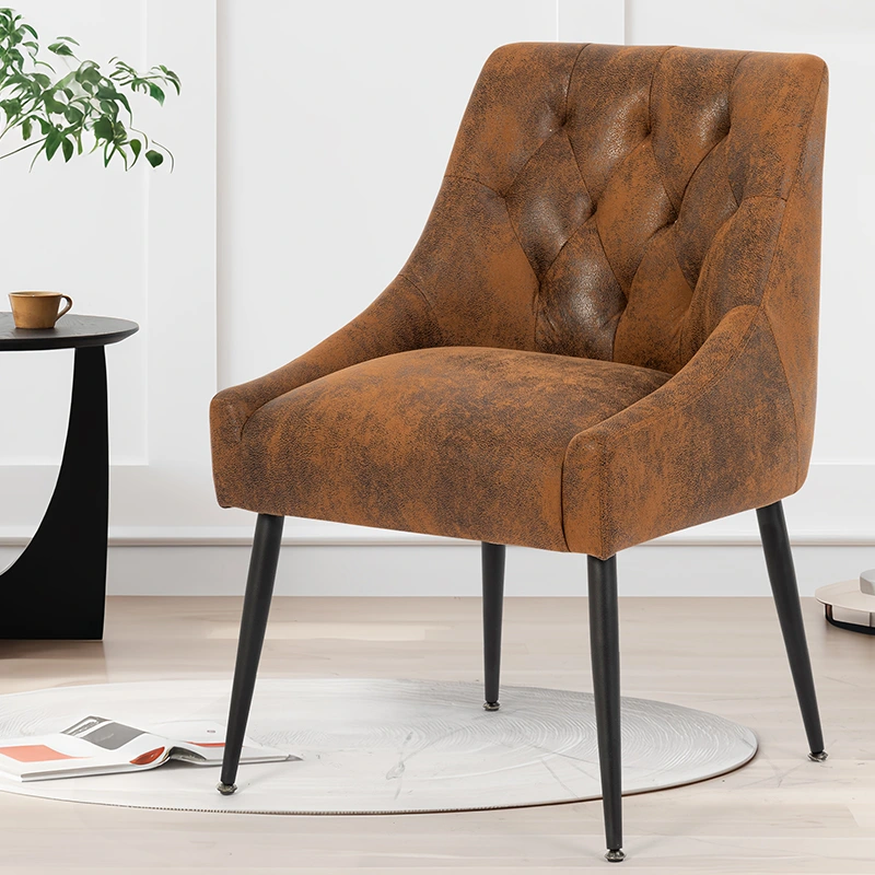 Modern Microfiber Suede Upholstered Dining Chair with Arms Modern Microfiber Suede Upholstered Dining Chair with Arms