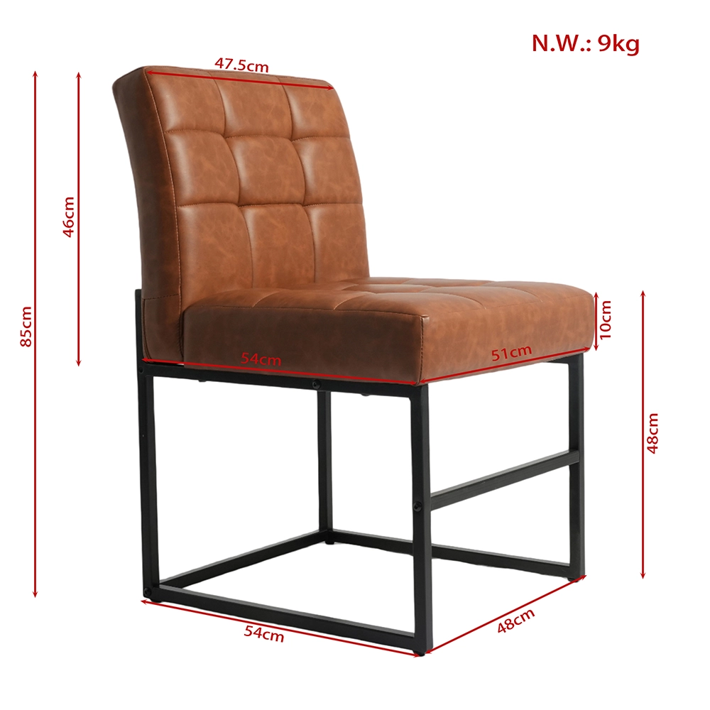 Modern PU Leather Dining Chair with Metal Frame Modern PU Leather Dining Chair with Metal Frame