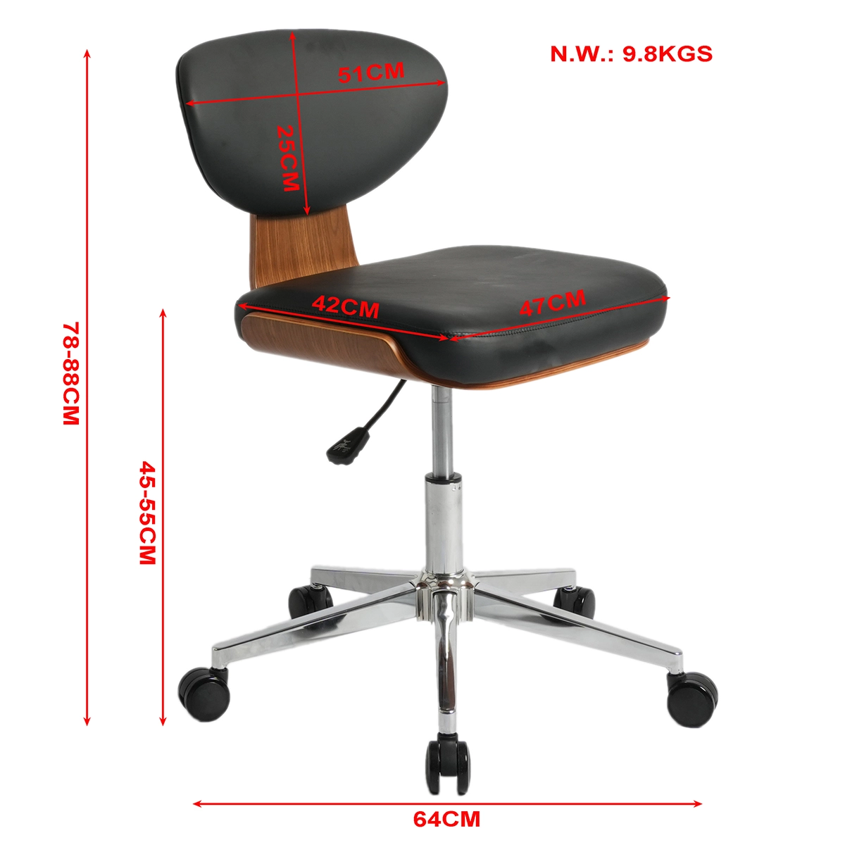 Modern PU Leather Home Office Chair with Swivel Base Modern PU Leather Home Office Chair with Swivel Base