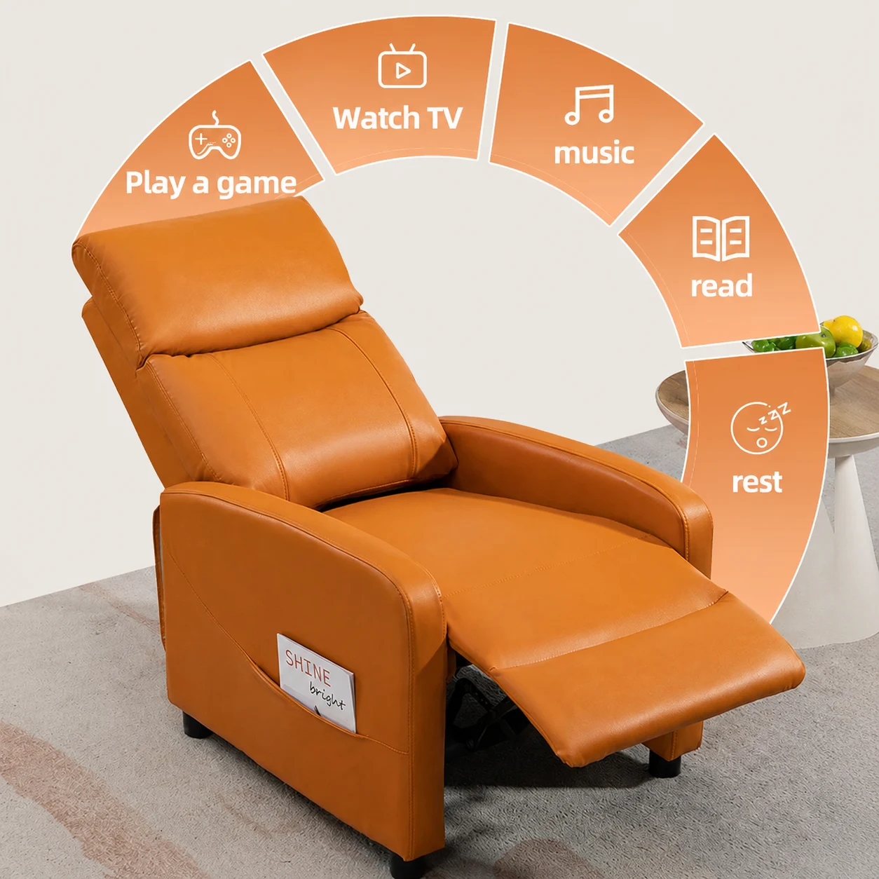 Modern PU Leather Recliner Chair for Living Room Comfort Modern PU Leather Recliner Chair for Living Room Comfort