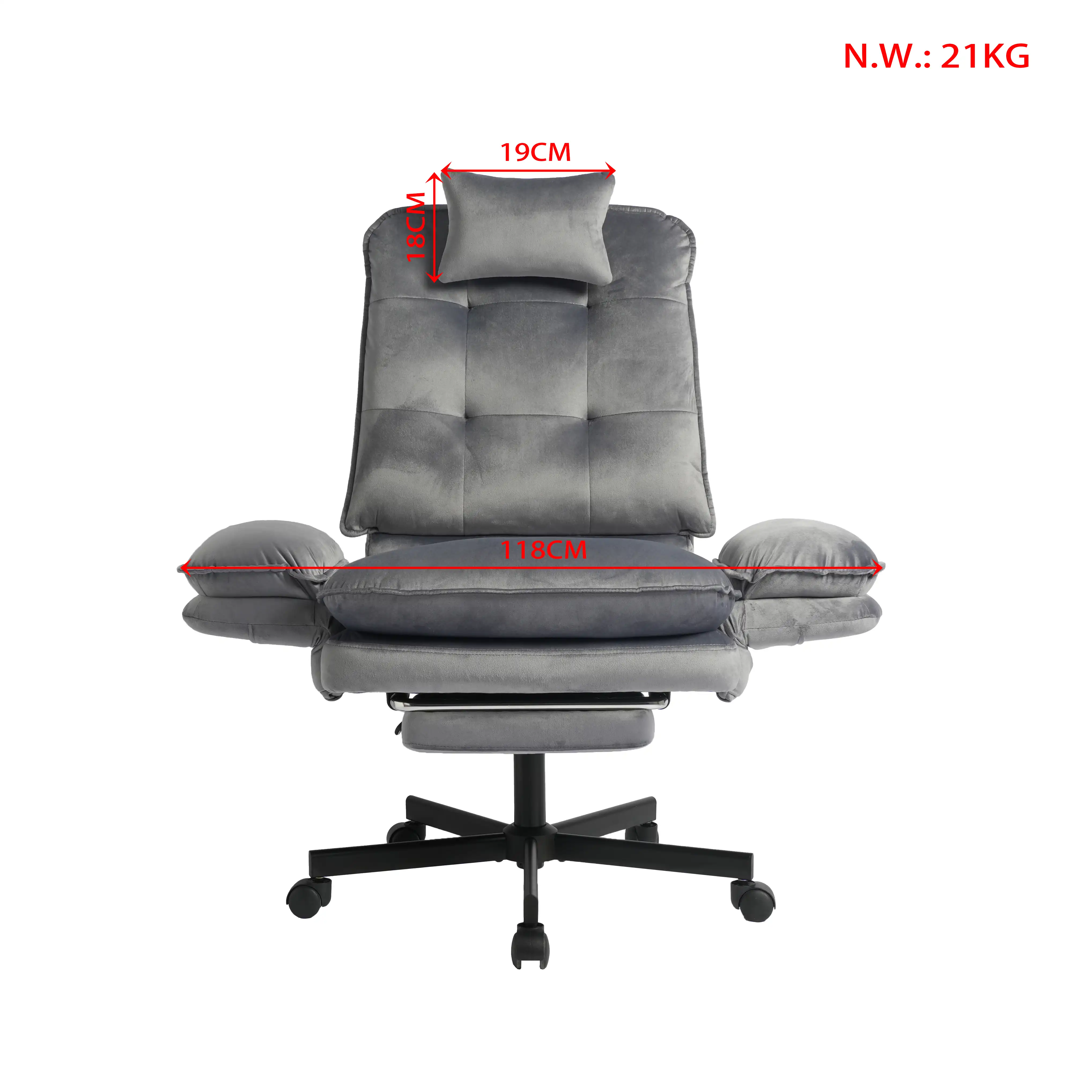 Modern Velvet Cross-Leg Office Chair, Adjustable Height Modern Velvet Cross-Leg Office Chair, Adjustable Height