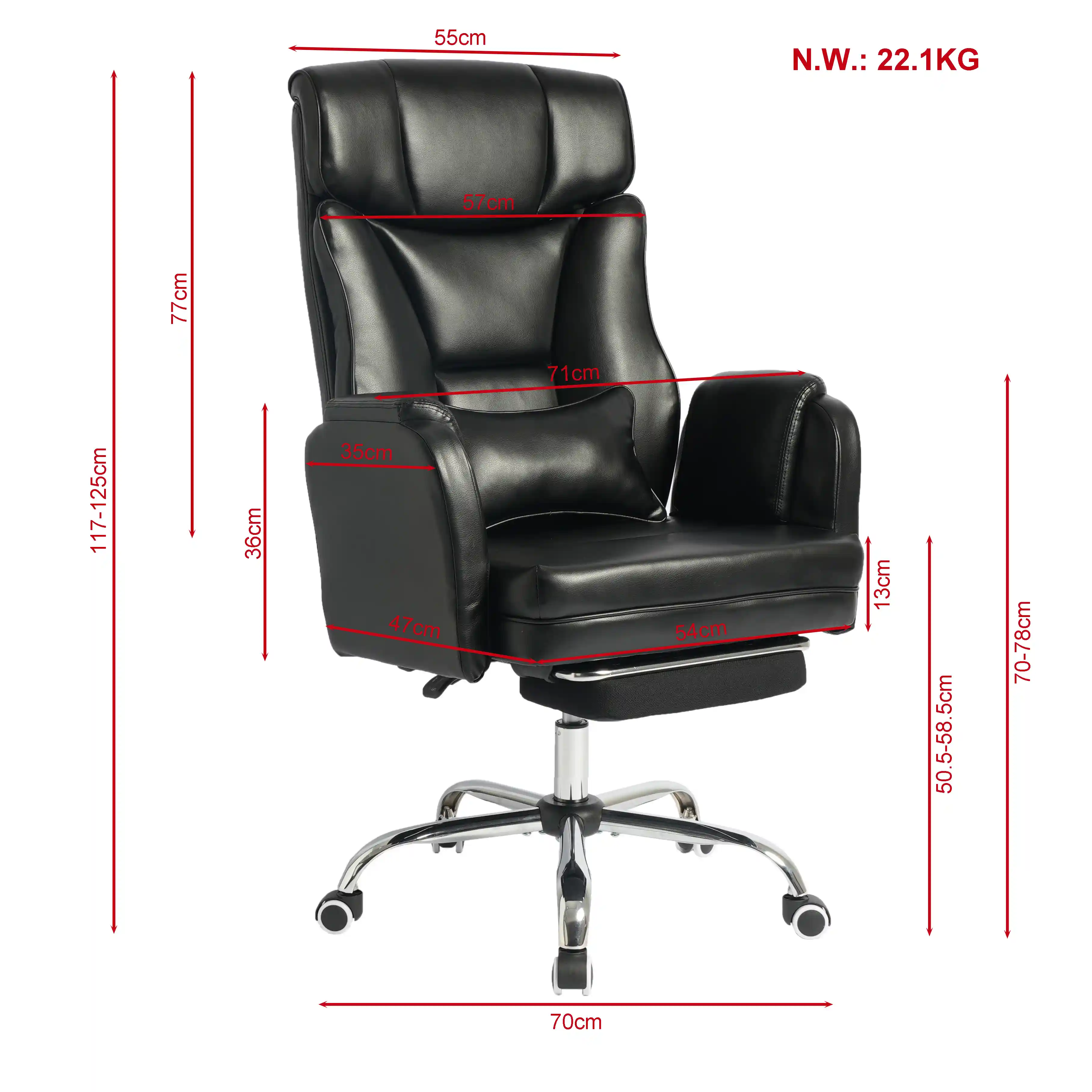 PU Leather Criss Cross Office Chair with Adjustable Headrest PU Leather Criss Cross Office Chair with Adjustable Headrest