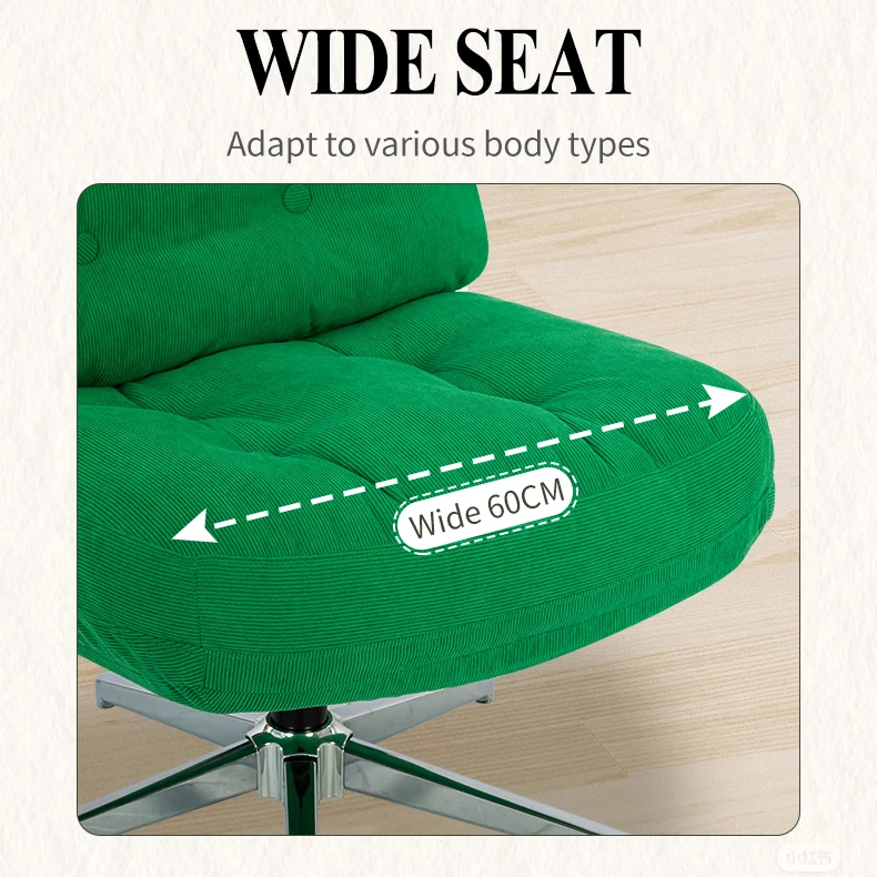 Swivel Corduroy Accent Chair with 360° Rotation Swivel Corduroy Accent Chair with 360° Rotation