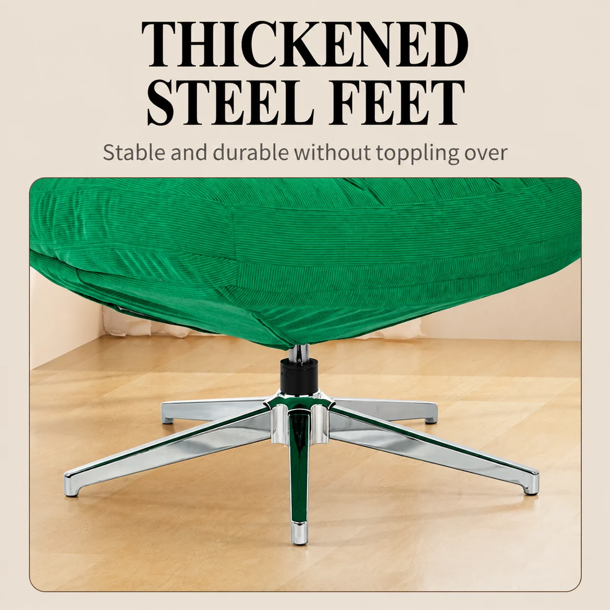 Swivel Corduroy Accent Chair with 360° Rotation Swivel Corduroy Accent Chair with 360° Rotation