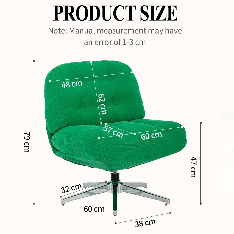 Swivel Corduroy Accent Chair with 360° Rotation Swivel Corduroy Accent Chair with 360° Rotation