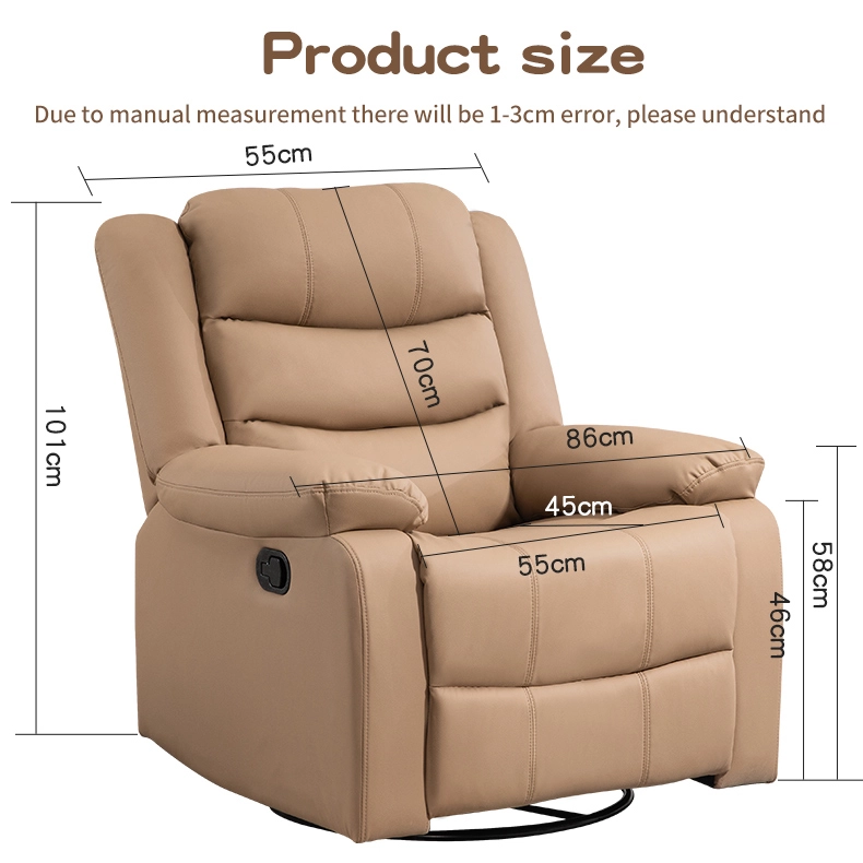 Swivel PU Leather Recliner Chair with Adjustable Footrest Swivel PU Leather Recliner Chair with Adjustable Footrest